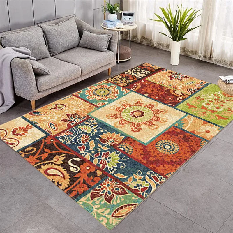 

Nordic Style Carpet For Living Room Vintage Carpet Bedroom Bohemia Geometric Rug Mat Hallway 6 Styles