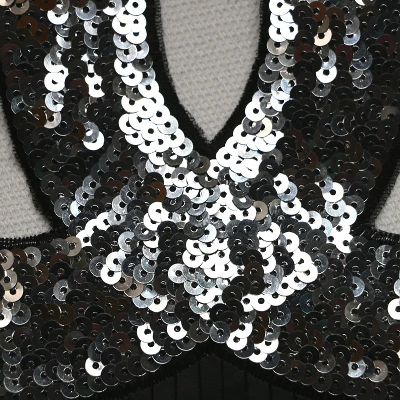 Для пришивания на одежду блестки двойная C-образная аппликация C &amp с кисточками