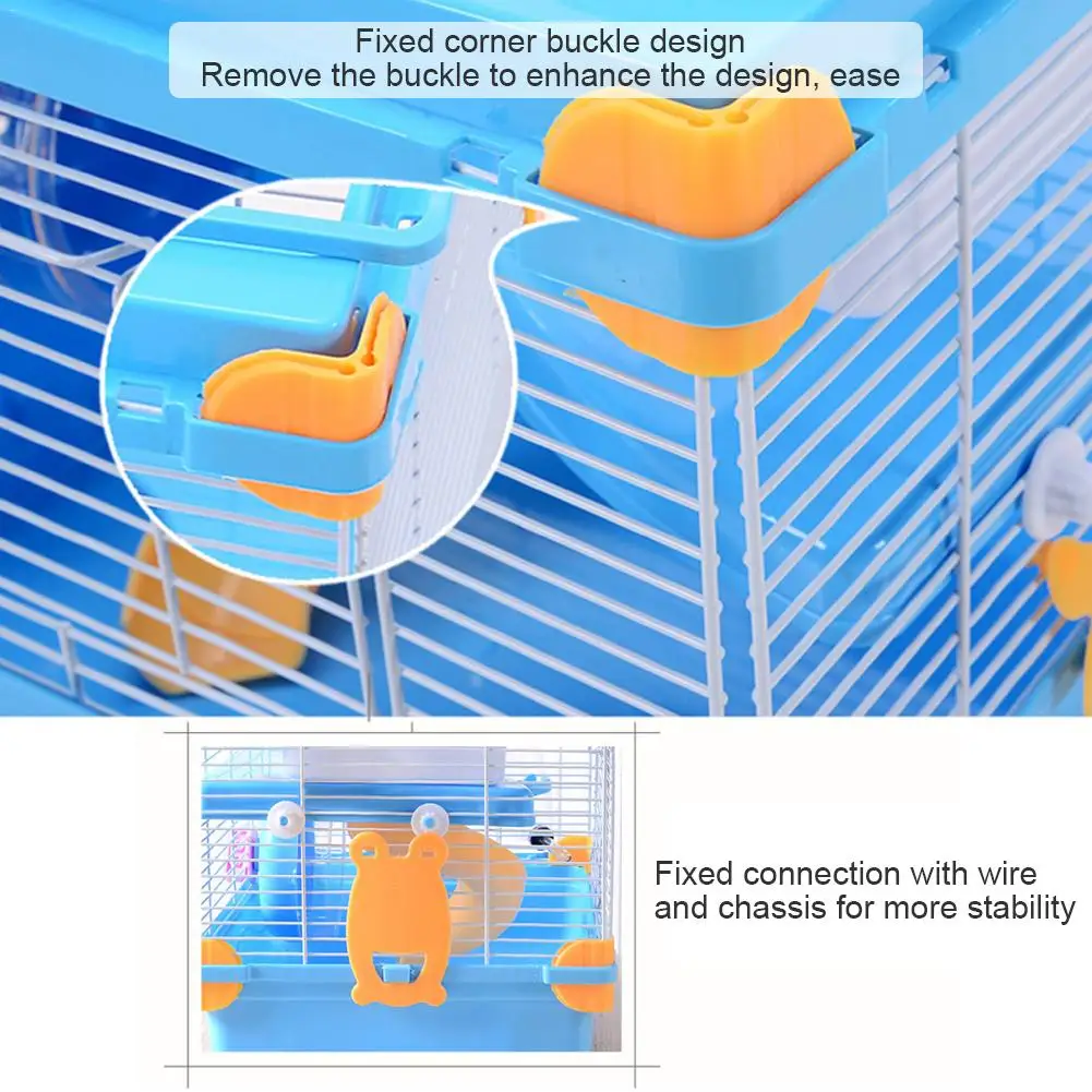 Клетка для домашних животных хомяк домик с прозрачным Skylight двухслойный дом