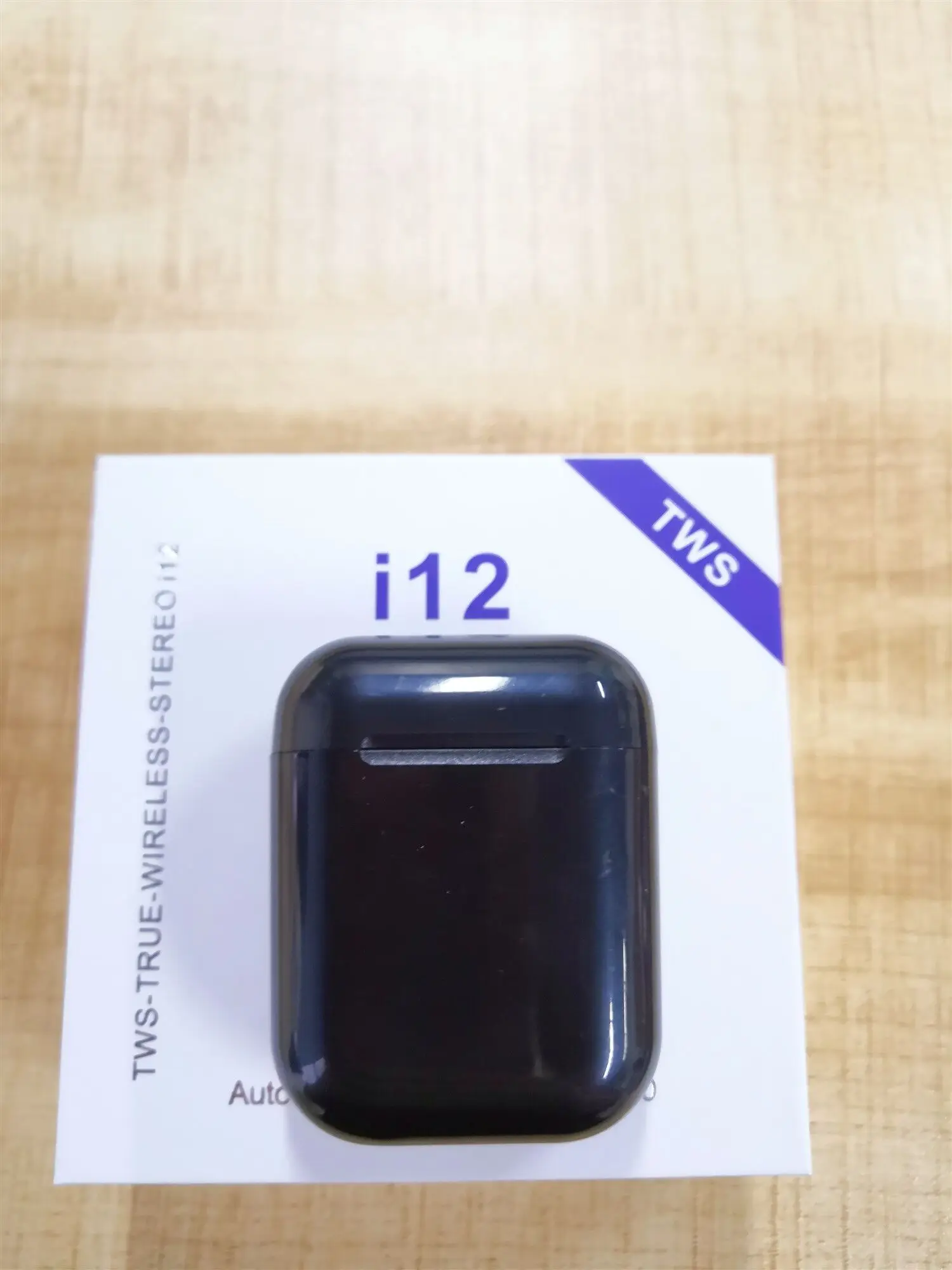 i12-B Black I12 TWS Bluetooth наушники Беспроводная гарнитура I12 сенсорное управление наушники 1:1 мини наушники не i80 i90 i100 i500 i1000 i3000 - Color: i12-B Black
