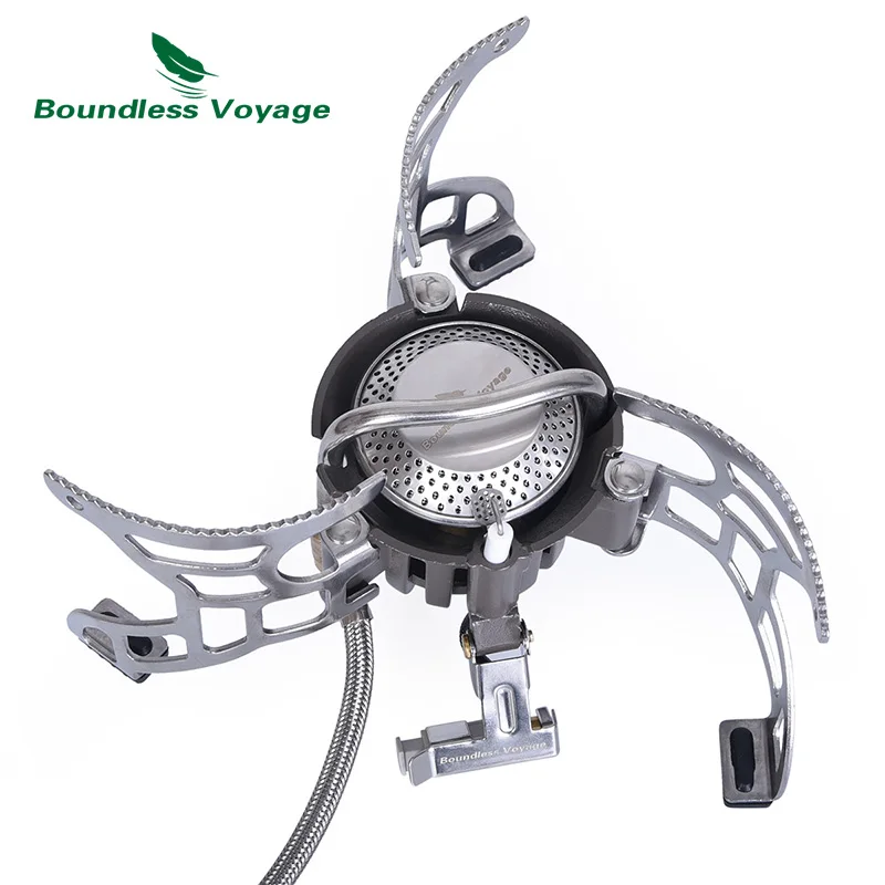 Boundless Voyage 3500W Camp Gas Stove Outdoor Foldable Cooking Kit Camping Food Cooker Portable Lightweight High Power Stove