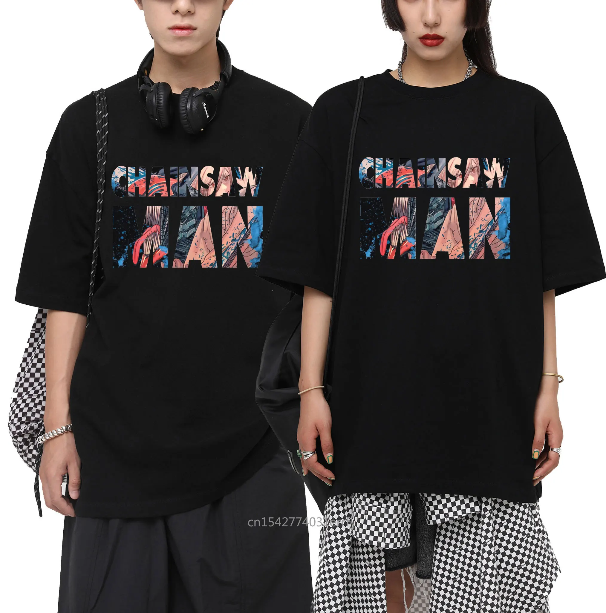 

Anime Chainsaw Unique Print Tshirt Summer New Fashion Casual Tees Short Sleeve High Quality Graphics T-shirt