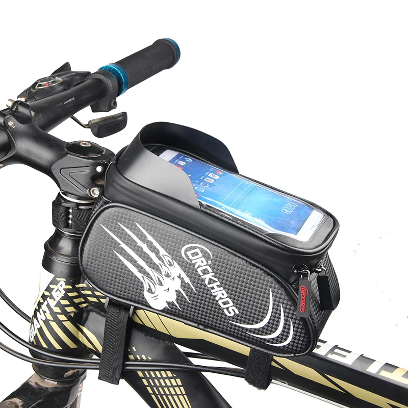 

Сумка на руль велосипеда 2 в 1, регулируемый держатель для телефона, устойчивый к дождю велосипедный аксессуар