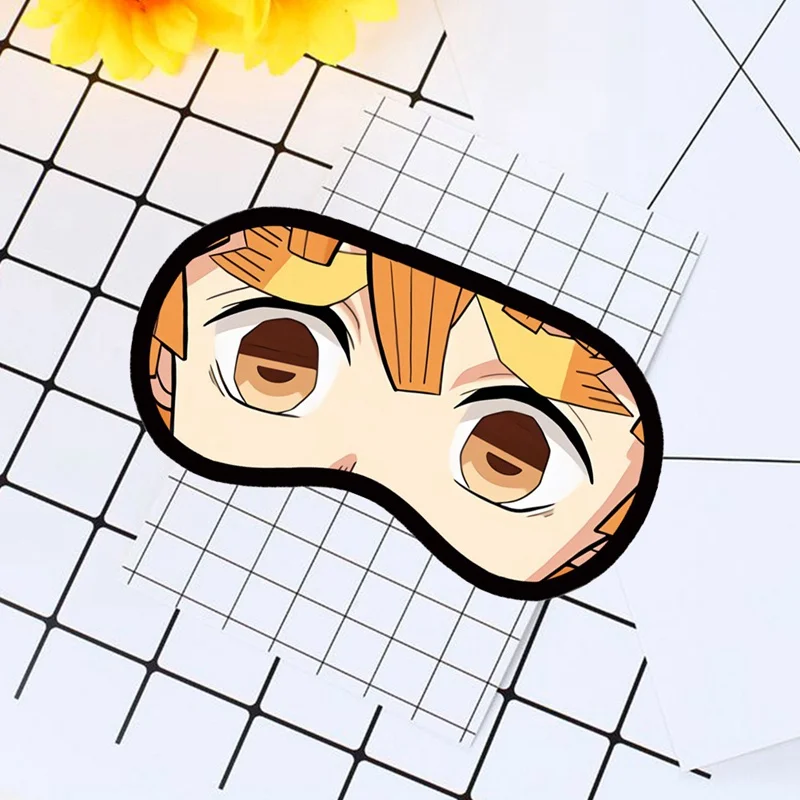 Cartoon Anime Demon Slayer Eye Mask Variety Sleep Shade Cover Eyeshade Suitable For Travel Home Plush Gift | Дом и сад