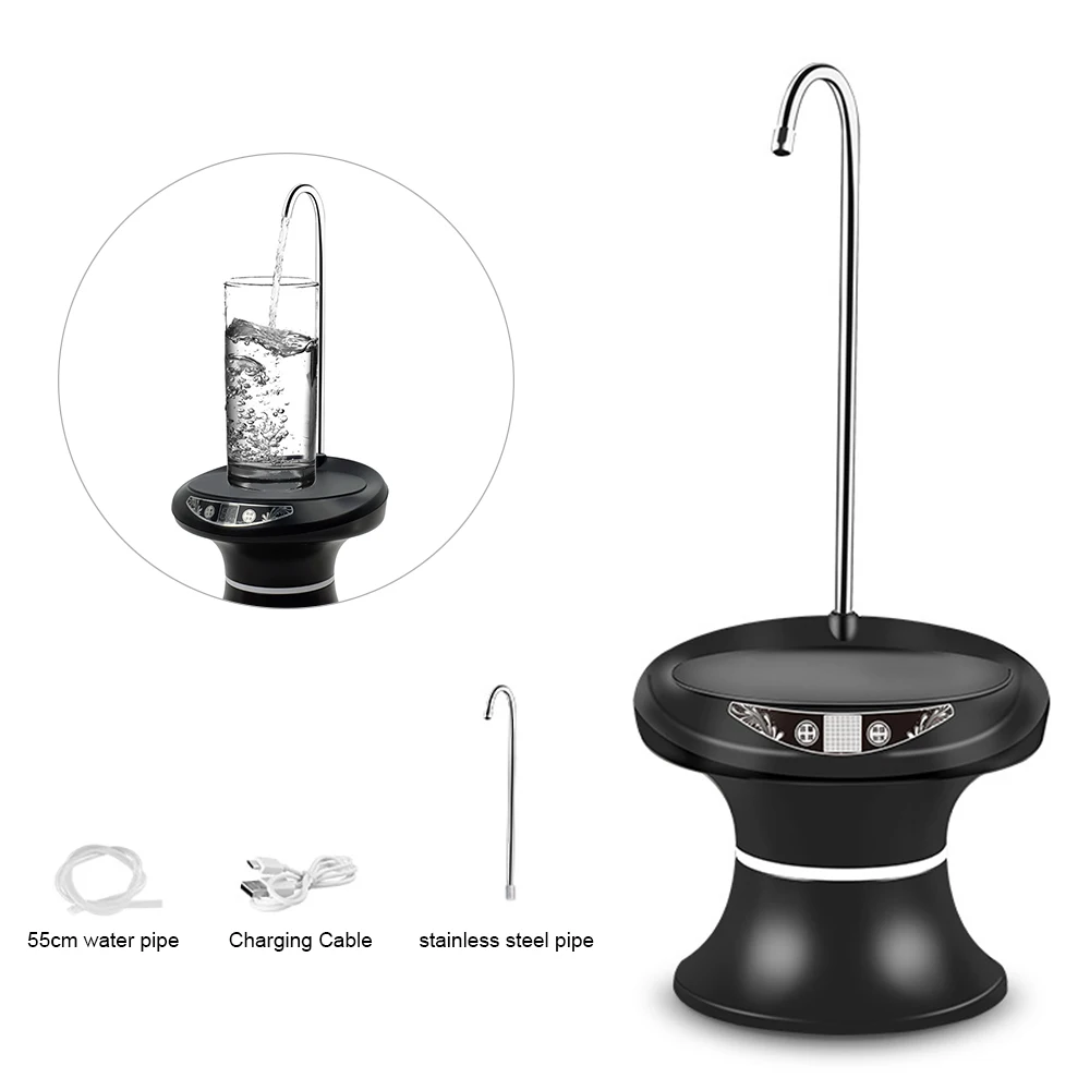 Электрический диспенсер для воды беспроводной портативный Электрический Автоматический водяной насос ведро бутылка Диспенсер USB Перезаряжаемый - Цвет: style C-black