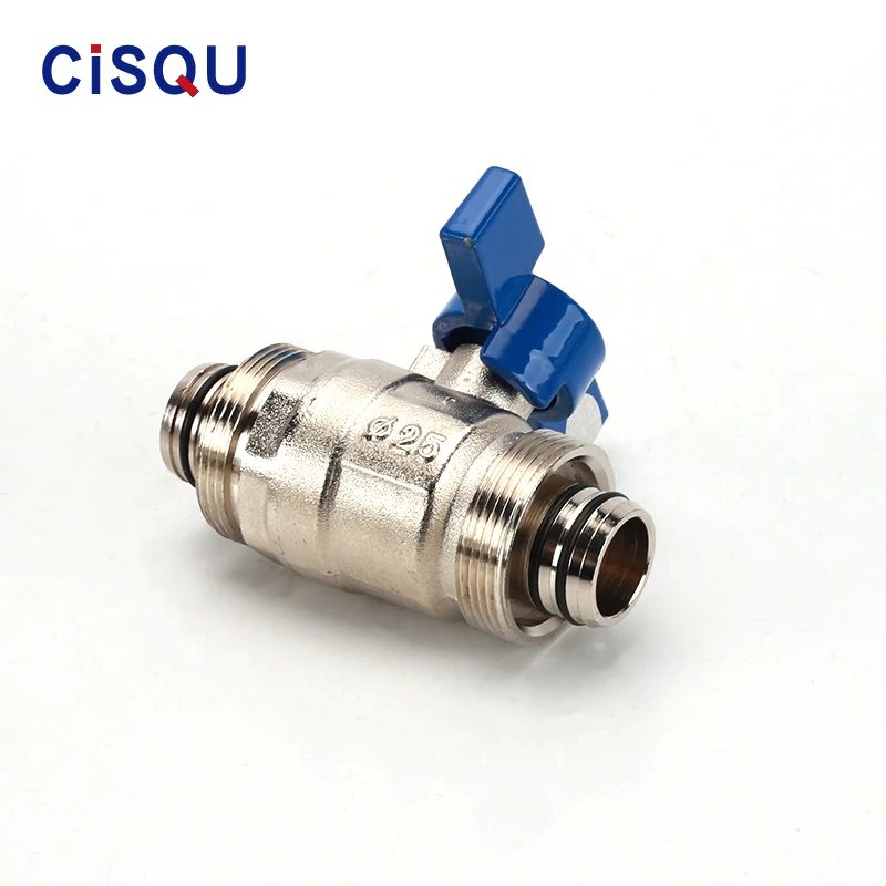 Латунный шаровой кран 1/2 дюйма 3/4 1 дюйм резьба штекер и гнездо BSP для трубопровода