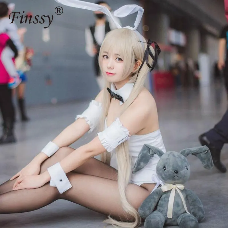 

Anime Yosuga No Sora Bunny Girl Kasugano Sora Cospaly Costume Halloween Pool Party Woman's White Suit