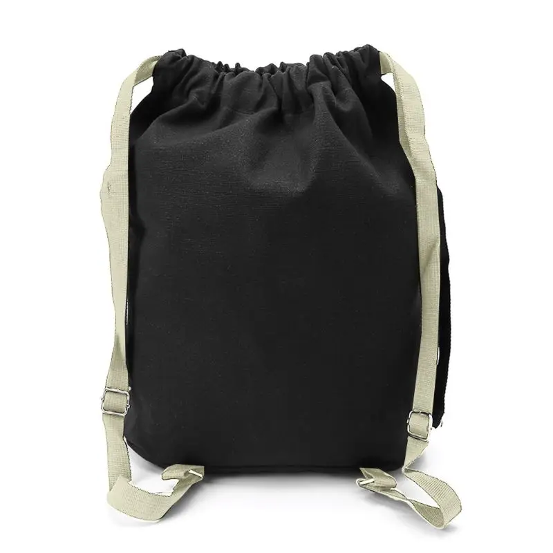 

Fashion Canvas Drawstring Backpack Bag Cinch Portable Casual String Sackpack Rucksacks 20CA