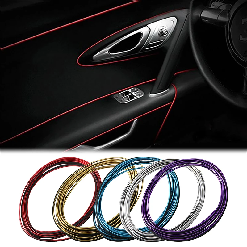 

5M Auto Moulding Trim Car Interior Decoration Strip Car Seal Moulding Strip Door Dashboard Edge Universal Car Trim Line Strip