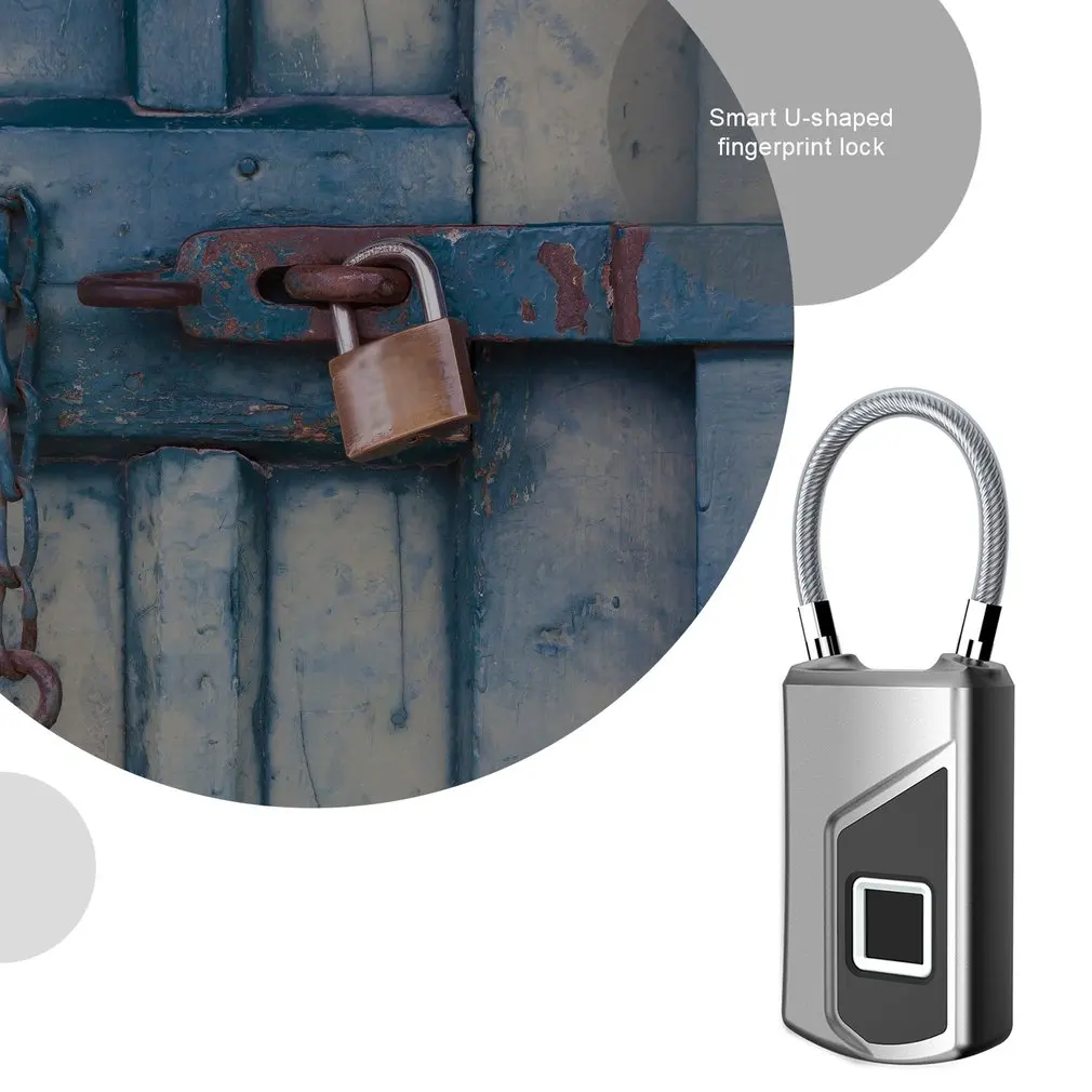 L1 Smart Keyless Fingerprint Lock Ip65 Anti-Theft Door Suitcase Padlock Security Luggage | Безопасность и защита