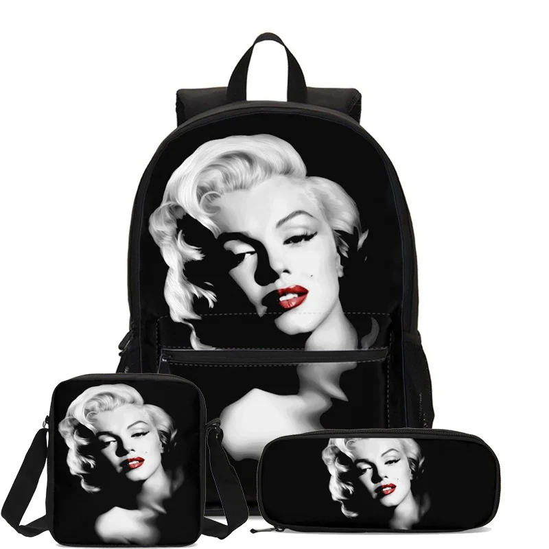 2019 новая школьная сумка с принтом Мэрилин Монро женский рюкзак высокого качества