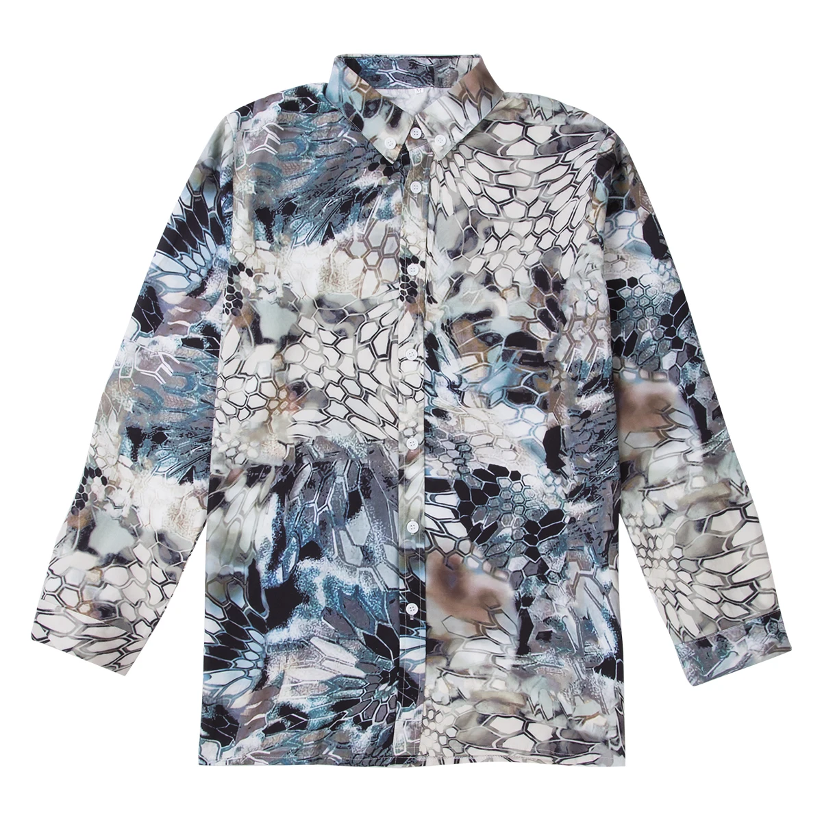 Рубашка мужская с длинным рукавом модная Повседневная блуза В гавайском стиле