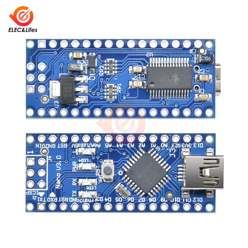 Nano V3.0 FT232 чип ATmega328 Atmega328p 16M плата модуль комплект 3 0 контроллер клеммный адаптер