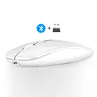 Bluetooth перезаряжаемая Беспроводная Бесшумная оптическая мышь двойного режима 2,4G 5,0 Бесшумная эргономичная игровая мышь для ноутбука