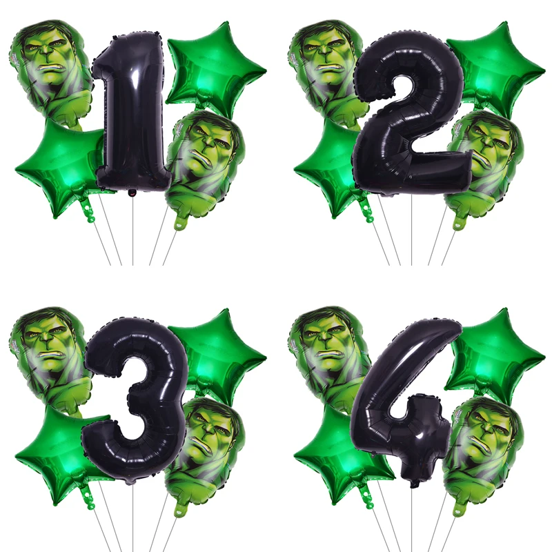 5 шт./лот Мстители &quot Халк Железный человек воздушный шарик из фольги в форме