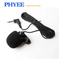 mono external microphone bluetooth handsfree 2 5m braided cable clip on 3 5mm audio aux in portable mic for car radio head unit