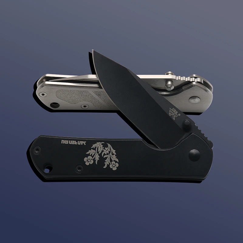 Sanrenmu 7010 Карманный EDC Складной нож для выживания с зажимом для ремня для путешествий, кемпинга и пеших прогулок