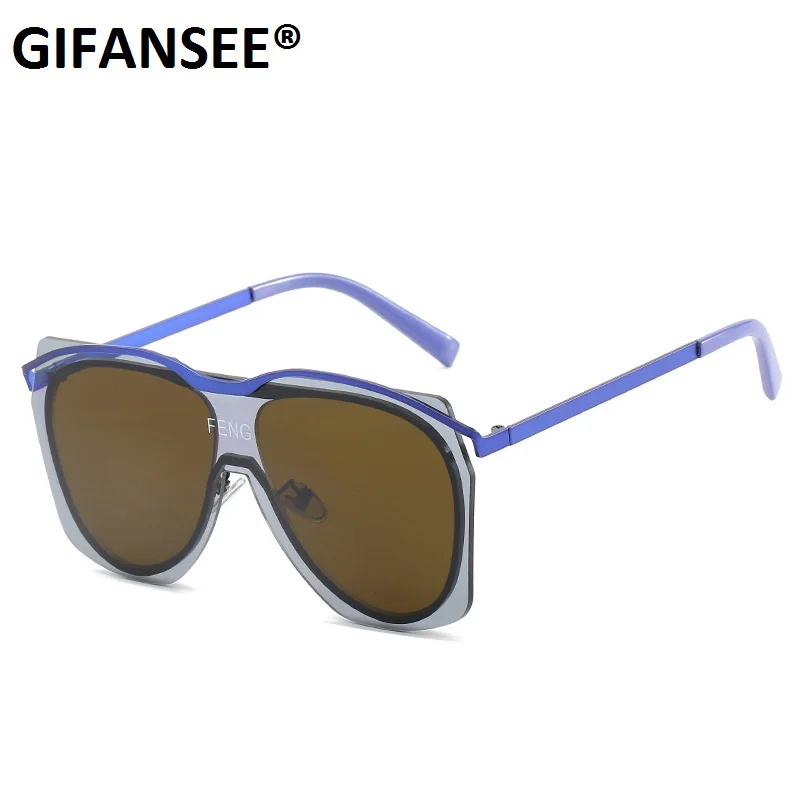 Очки авиаторы GIFANSEE с прозрачными стеклами uv400 для мужчин и женщин большие