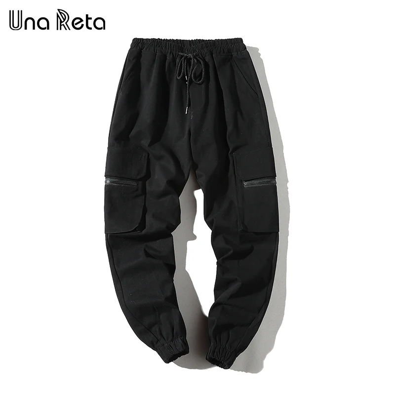 Style 5 Black Una Рета Man Брюки Новая мода уличная шить Цвет джоггеры хип-хоп длинные брюки Для мужчин упругие талии брюки-карго Для мужчин - Цвет: Style 5 Black