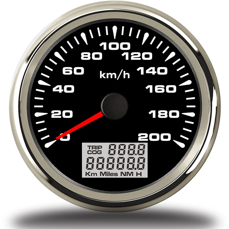 85 мм GPS измеритель скорости 7 цветов подсветка Мотоцикл лодка автомобиль 200 км/ч
