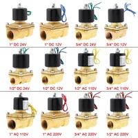 solenoid valves 12 34 1 normally closed pneumatic for water oil air solenoid valves 12v 24v 220v 110v