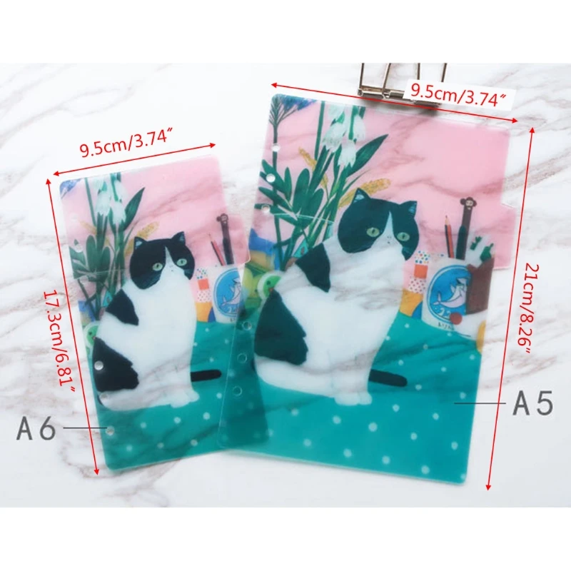 

1Set Fresh Clear Style Diary Paper Planner Binders A5 A6 Loose Leaf Notebook Divider Index Separator School Students Supplies