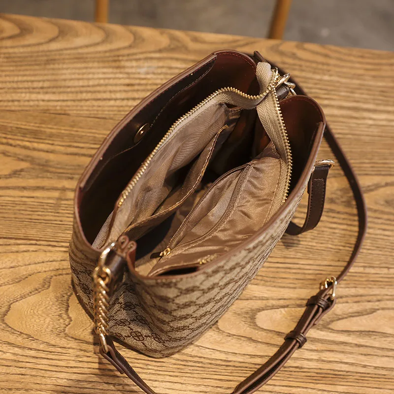 shoulder bag for women 2020 new luxury with crossbody sling chain strap plaid mahjong designer brand pu leather vintage handbags free global shipping