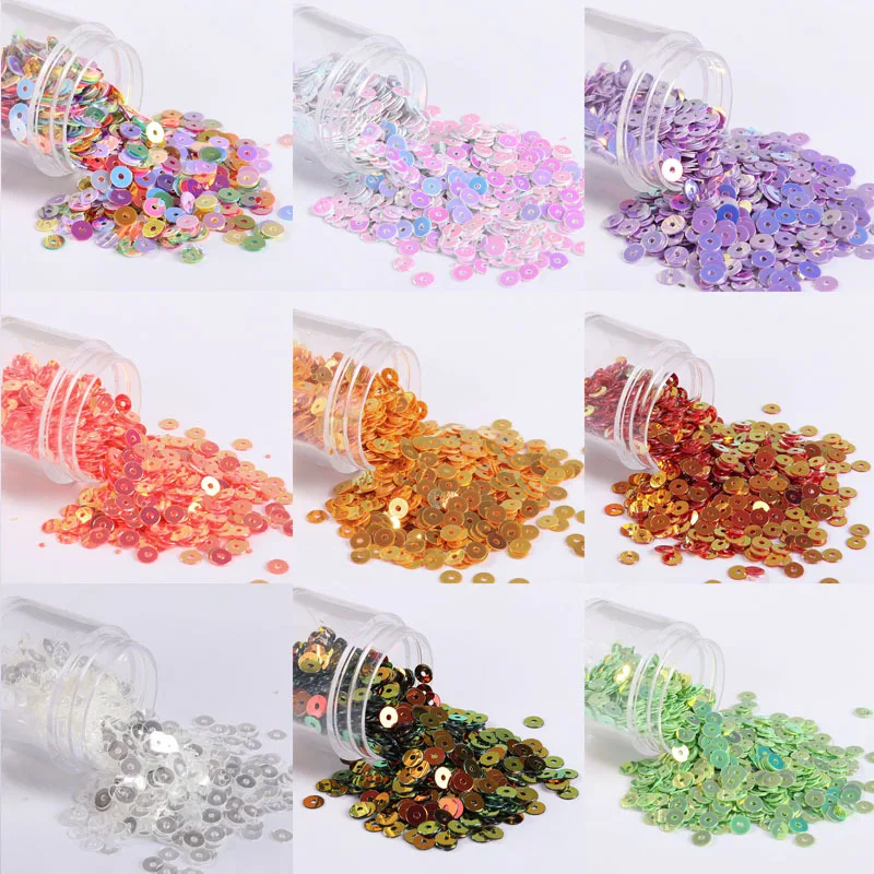 

10g/Lot 4mm Flat Round PVC Loose Golden Light Sequins Crafts Paillette Sewing Decoration DIY Accessory Lentejuelas Para Coser