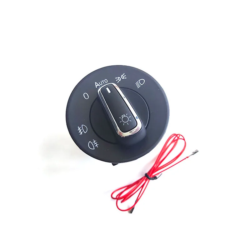 

chrome CAR STYLING Green Backlight Brushed Auto Headlight Fog Light Switch BUTTONS For New Octavia RS 3TD 941 431