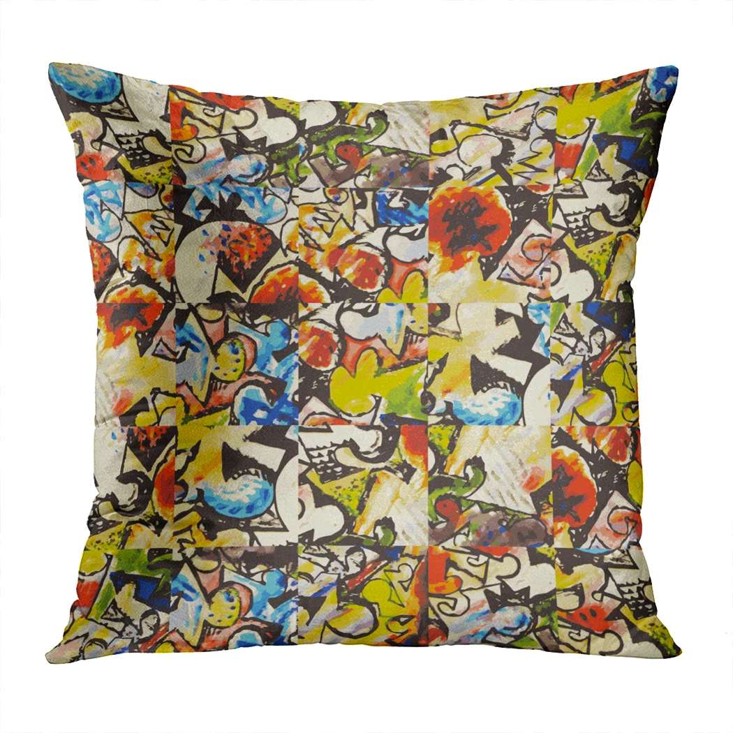 

Abstract Throw Pillow Cushion Cover Modern Folk Soft Velvet Square Cushion Case Couch Cover Pillowcase For Sofa Chair Bedroom