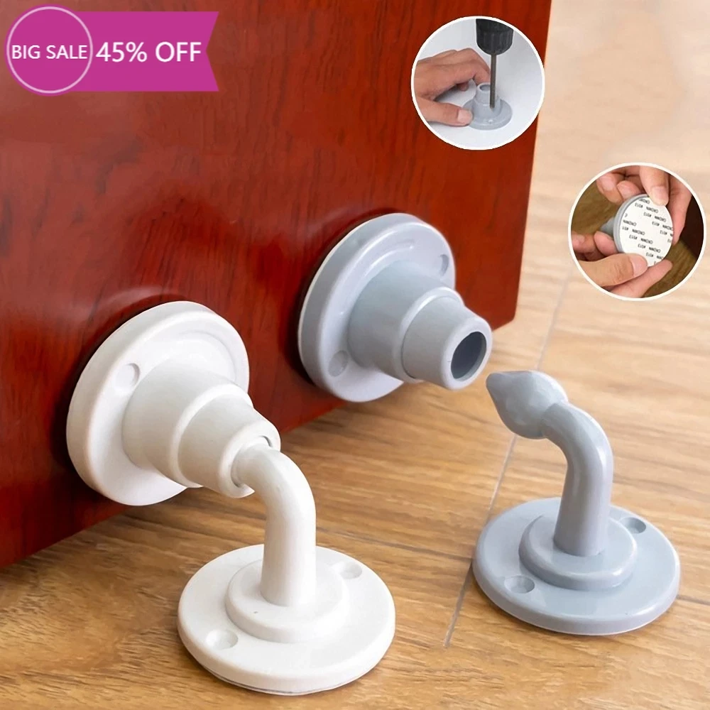 

1pcs Mute Non-punch Silicone Door Stopper Wall Absorption Door Plug Anti-bump Door Holder Gear Gate Resistance Door Stop