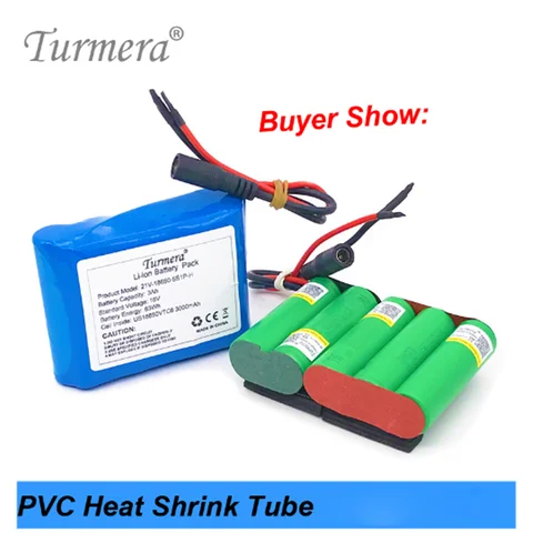 Термоусадочная трубка Turmera синяя 35-210 мм для аккумуляторов