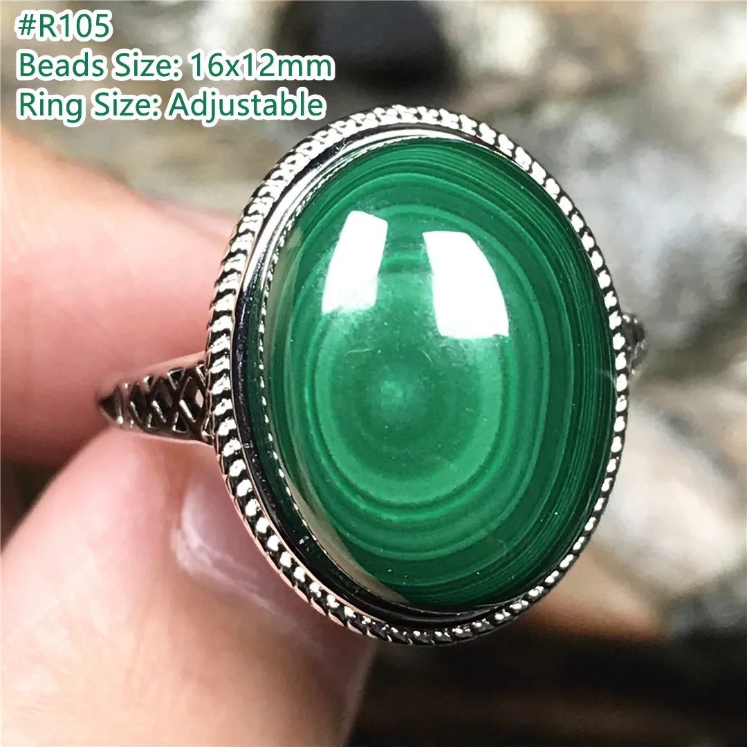 Топ натуральный зеленый Малахит хризоколла кольцо ювелирные изделия для женщин