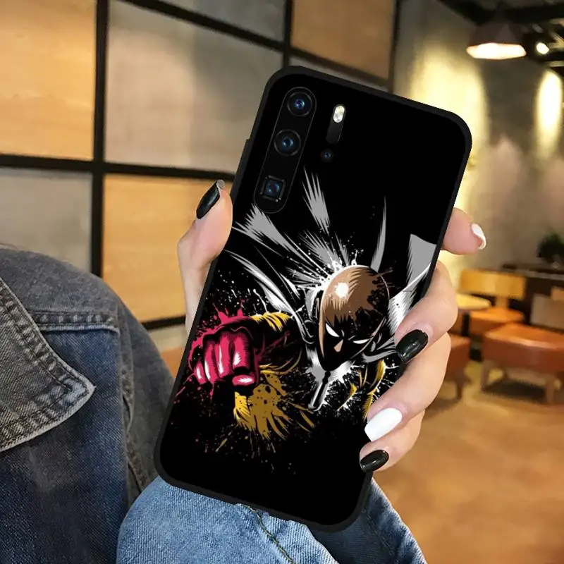 

One Punch Man Phone Case black For Huawei honor Mate mate P 10 9X 10i 20 30 40 y7 lite pro p smart 2019