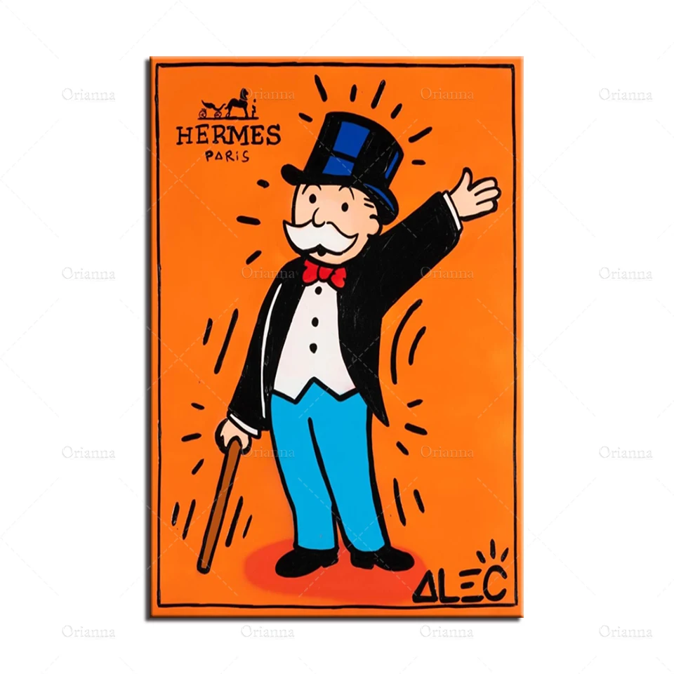 Alec Монополия поп арт граффити искусство холст живопись плакаты и принты