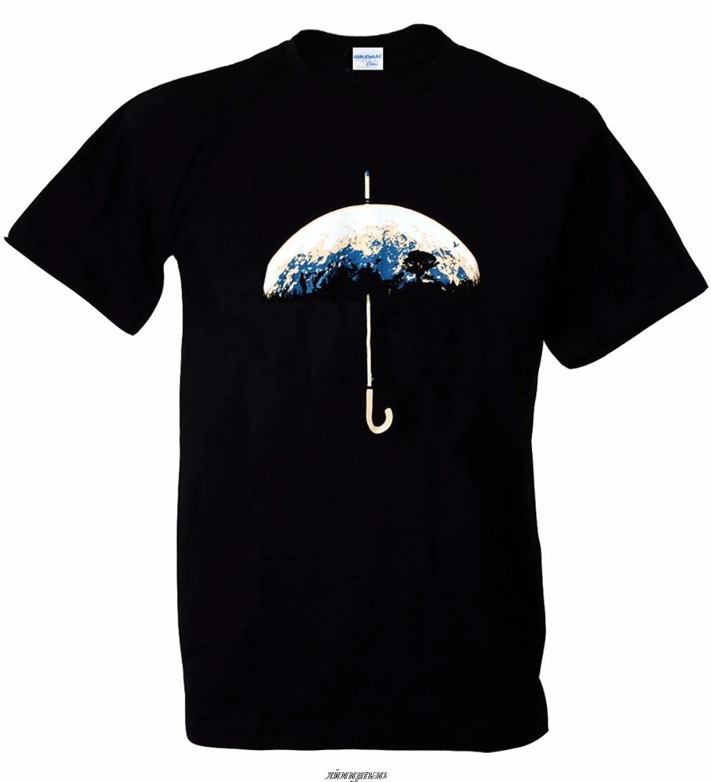 Мужские модные брендовые футболки летние Бэнкси с зонтом землей природой Индия