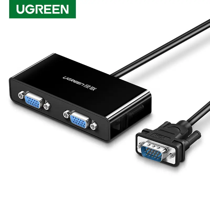 Ugreen 2 порты VGA переключатель VGA сплиттер 1920*1440 VGA мужчин и двух женщин сплиттер кабель для проектор для ноутбука HDTV сплиттер