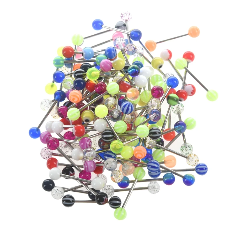 

Штанга для пирсинга сосков, языка, 100 шт.