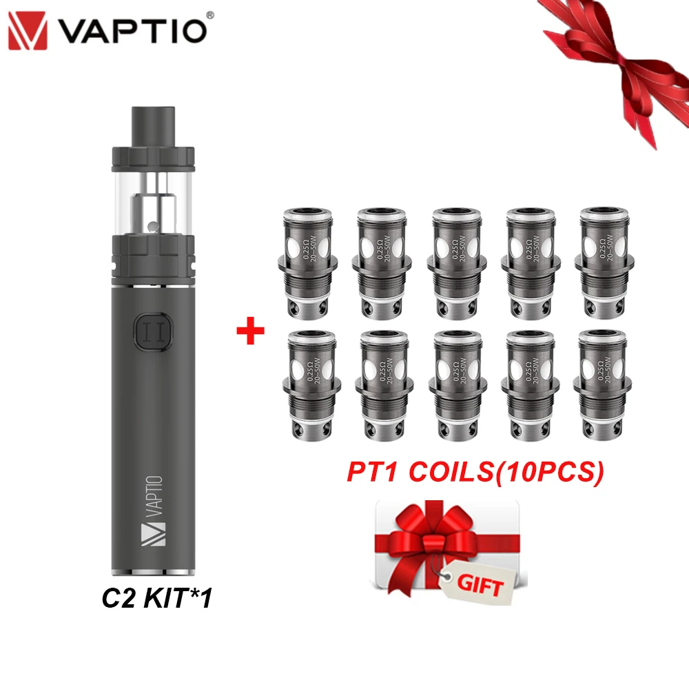 Подарок! Электронная сигарета Vaptio C2 набор для вейпа со встроенным аккумулятором