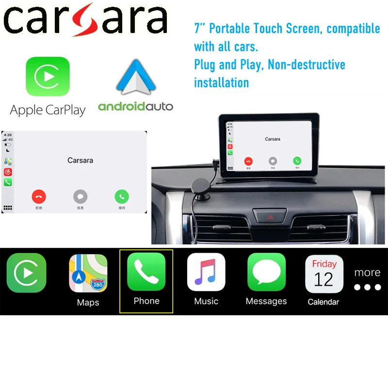 Автомобильный экран Apple для всех автомобилей универсальный сенсорный дисплей