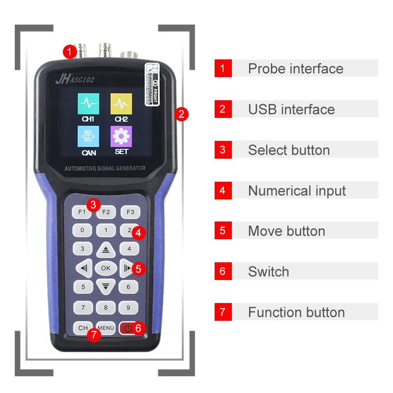 JinHan ASG102 автомобильный генератор сигналов тестирование с Can линией 2 канала Форма