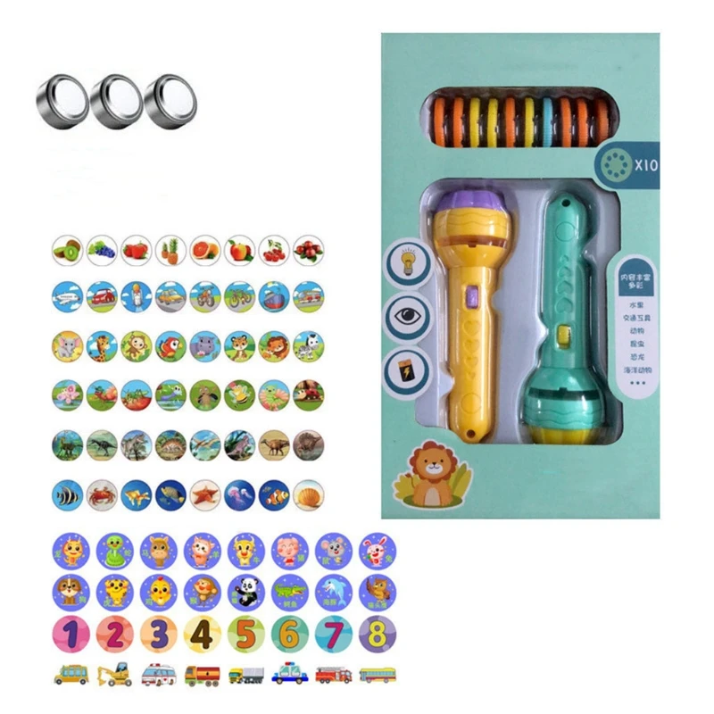 

Детская Веселая книга с животными из мультфильмов, фруктами, Обучающие светильник шки, детская вспышка, Сказочная проекционная лампа