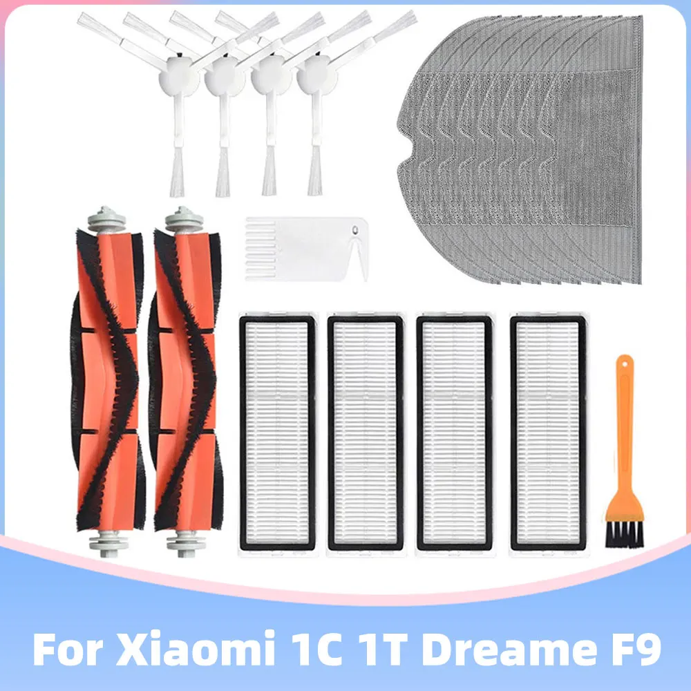 For Xiaomi Mijia 1C / 1T STYTJ01ZHM Dreame F9 Main Side Brush Cover Hepa Filter Mop Replacement Parts Vacuum Cleaner Accessories