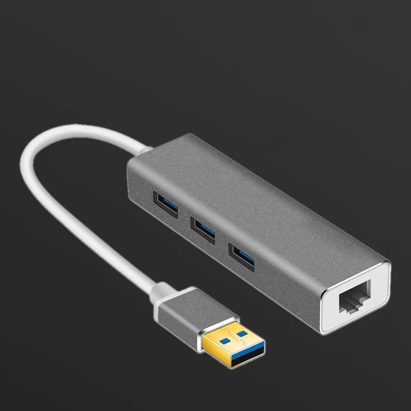 

HOT-USB Gigabit Network Card Converter 3.0HUB Hub USB3.0 to Network Card + HUB