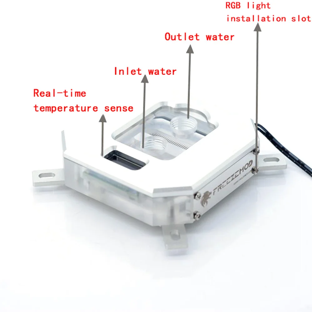 Блок кулера для воды FREEZEMOD с ЖК дисплеем VA экраном процессора Intel 115X 2011 2066|Кулеры и