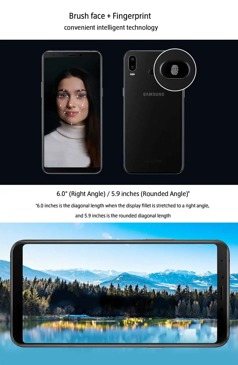 Samsung Galaxy A6s G6200 6 ГБ 64 Гб 6," FHD+ 6 Гб ram 64 Гб rom Восьмиядерный мобильный телефон Snapdragon 660 3300 мАч Android