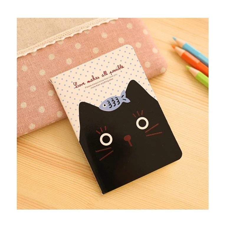 4 шт. мини дневник записная книжка с милым котом переносной планировщик