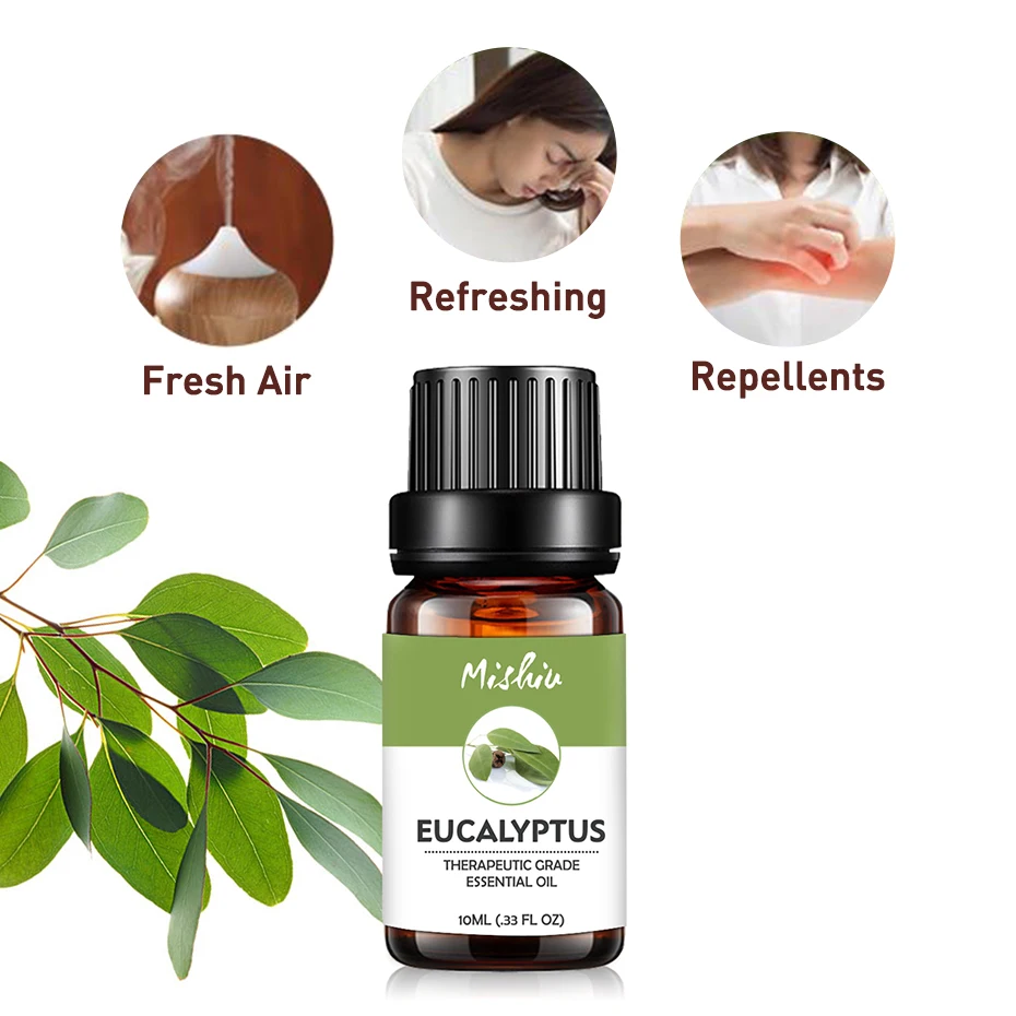 Mishiu 10 мл эфирное масло эвкалипта снимает стресс грусть поддерживает здоровый