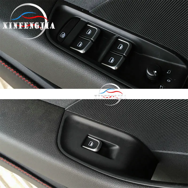 

For Audi A4 A5 Q5 B8 7x Chrome Door Window Lift Button Switch Sequin Cover Trim