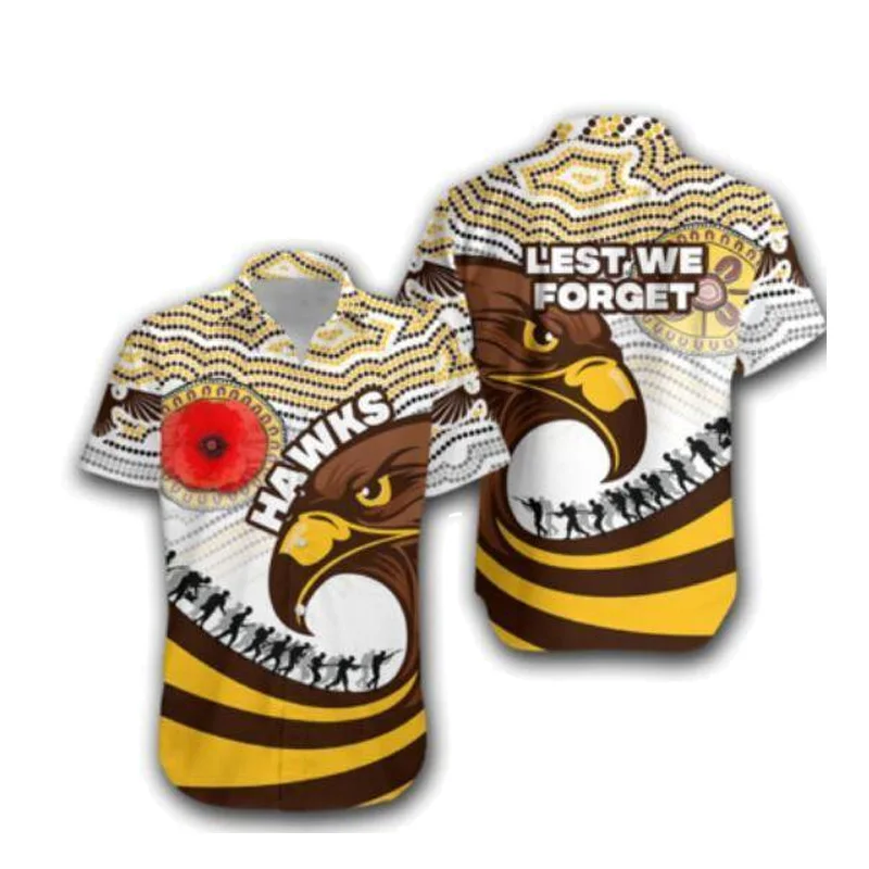 

USA Size Casual Menâ€™s Short Sleeve Stand Collar Loose Eagle 3d Printing Geometric Pattern Hawaiian Shirt Quick Dry Beach Clothin